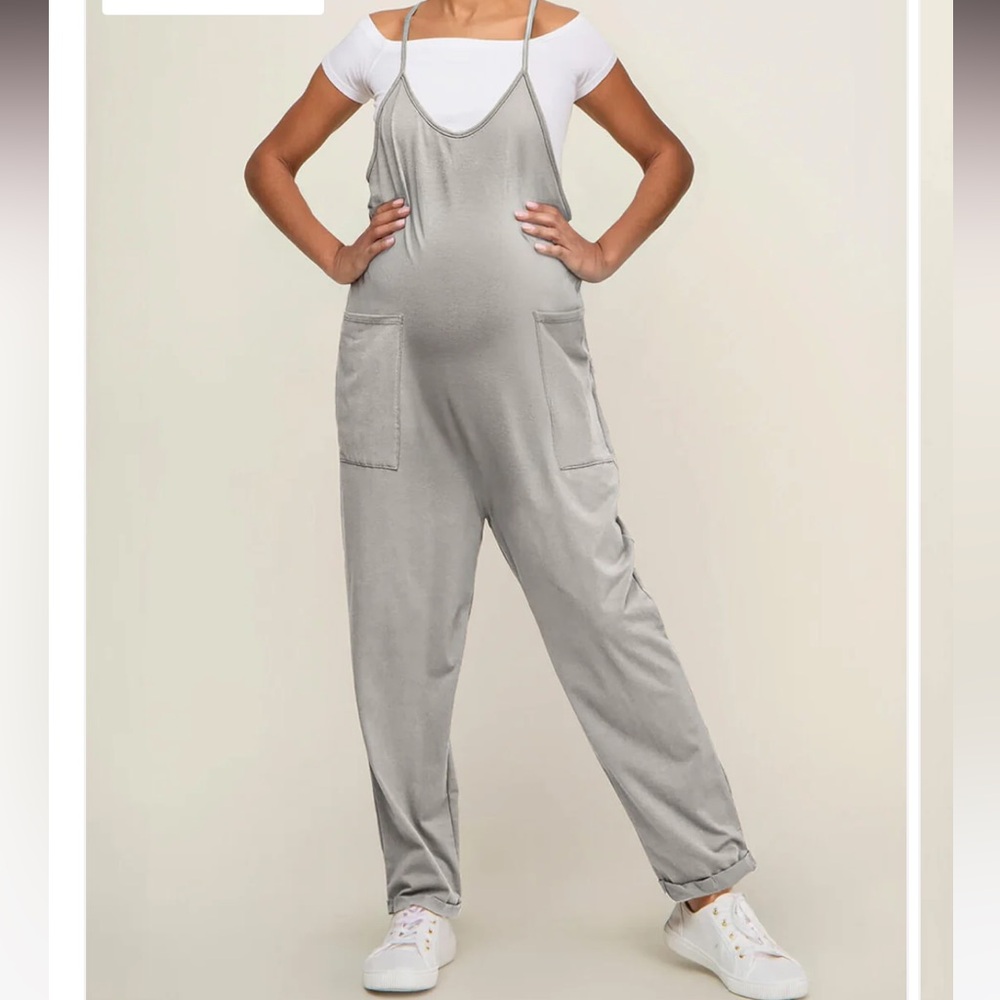 Maternity cotton jumpsuit